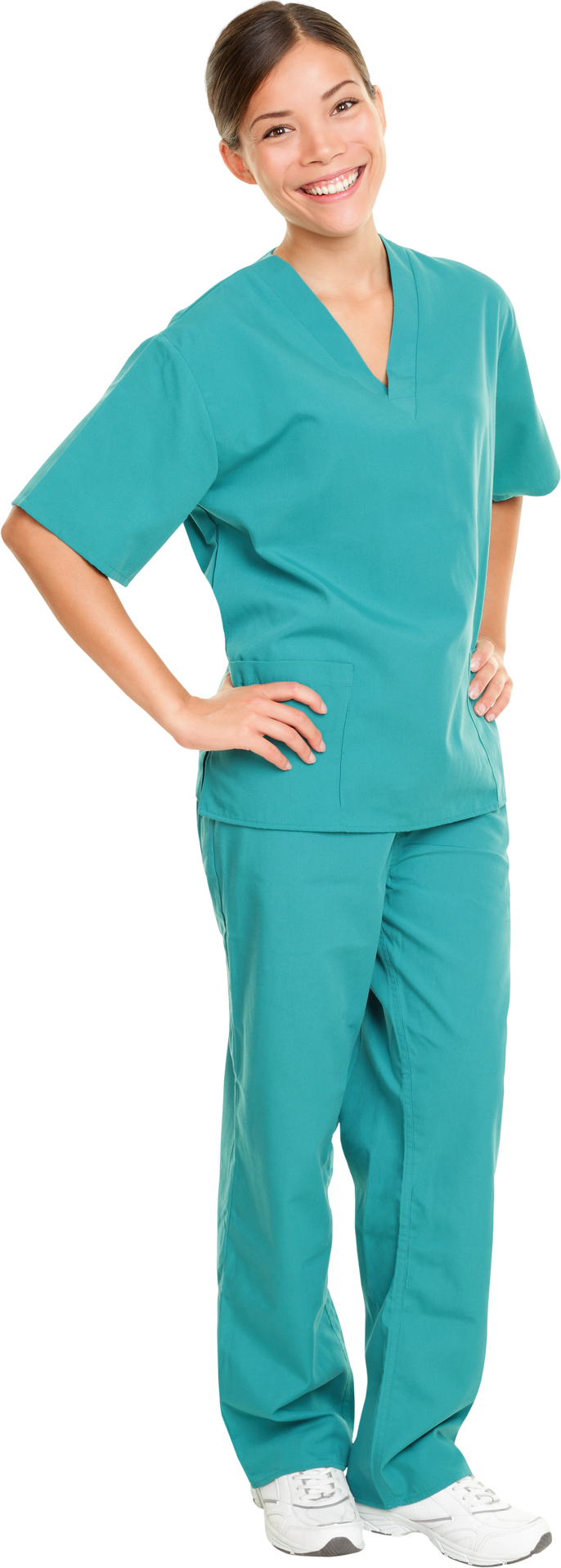 Medical Nurse Isolated In Full Body Length